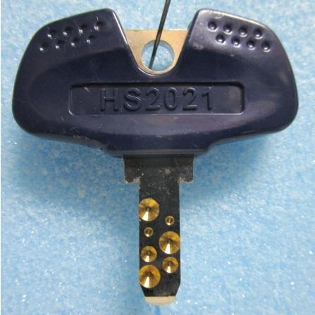 ※※ 純正:HS2021/青　ドアキー　アルゼ/ユニバーサル　パチスロ実機用【鍵,かぎ,カギ】現物画像 | 