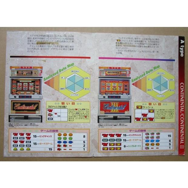 ※※ コンチネンタル　3.1号機　SLOT　アルゼ系/ユニバーサル 幅-4【パチスロ実機/パンフレット/チラシ】テープ跡/はがれあり |  | 03