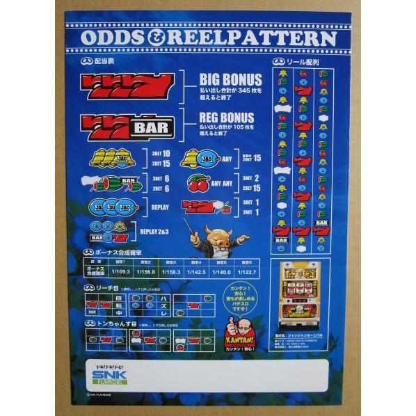 ジャンジャンカーニバル SNK SLOT【パチスロ実機/パンフレット/チラシ