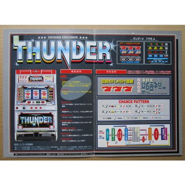 ※※ サンダーV　アルゼ系/メーシー　SLOT【パチスロ実機/パンフレット/チラシ】2-3　レトロ 懐かしの名機　テープ跡あり |  | 02