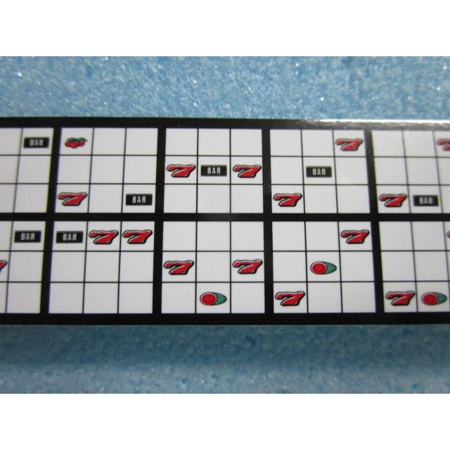 ※※ メーカー・機種不明　リーチ目シール　ステッカー【新品/未使用】レトロ パチスロ実機の物 |  | 01