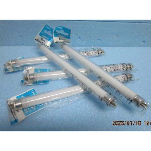 ★★　6w FL6N 昼光色　5本set　東芝/TOSHIBA　メロウホワイト　蛍光灯 直管 【照明/ライト/電球/蛍光灯/LED】ジャンク扱い【新品/未使用】 | TOSHIBA | 01