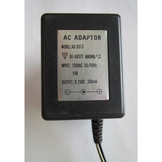 ★★ No-12　 AD-3913　DC6.2V/300mA⇔AC100V 【〒承認マーク付】変圧器【 電源 トランス アダプタ 】 |  | 01