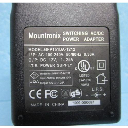 ★★ No-29　GFP151DA-1212　AC100-240v　DC12v 1.25A　Mountronix【PSE承認マーク付】変圧器【 電源 トランス アダプタ 】 |  | 01