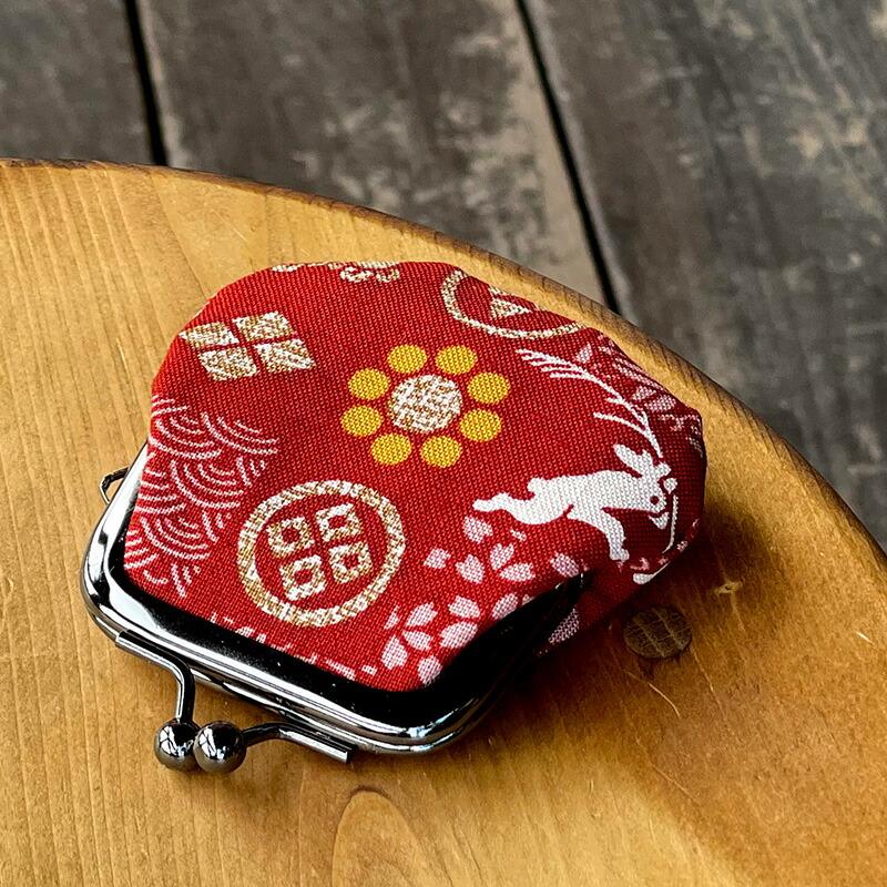 HollyHock 財布 お賽銭用がま口／ 市松遊びうさぎ : 御朱印帳専門店