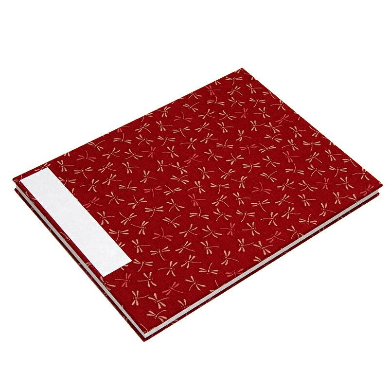 HollyHock 見開き御朱印帳（納経帳）二色とんぼ 黒 赤 蛇腹 朱印帳 納