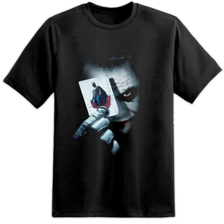 バットマン ダークナイト ジョーカーカード メンズTシャツ2 ヒース