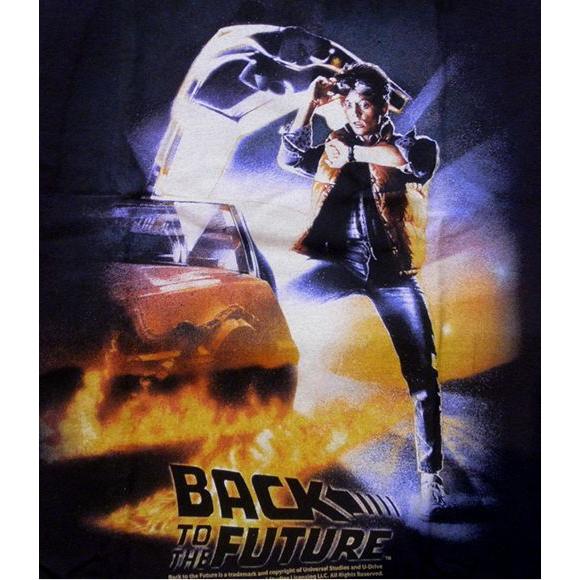 バックトゥザフューチャー1 ポスターデザイン メンズTシャツ S・M 在庫