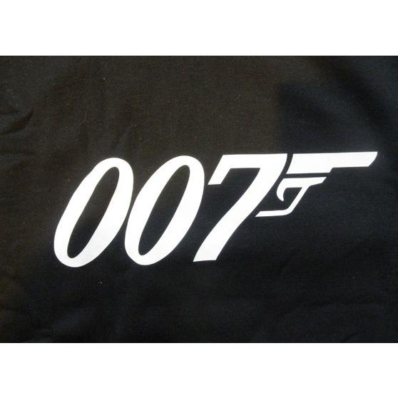 007 ジェームス・ボンド ロゴ メンズパーカ 黒地 L在庫有り