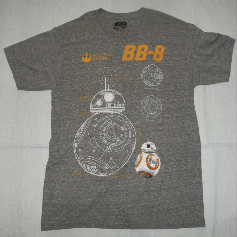 GAP スター・ウォーズ BB-8 Tシャツ スターウォーズ フォースの覚醒 BB-8 グレイ地 メンズTシャツ M在庫