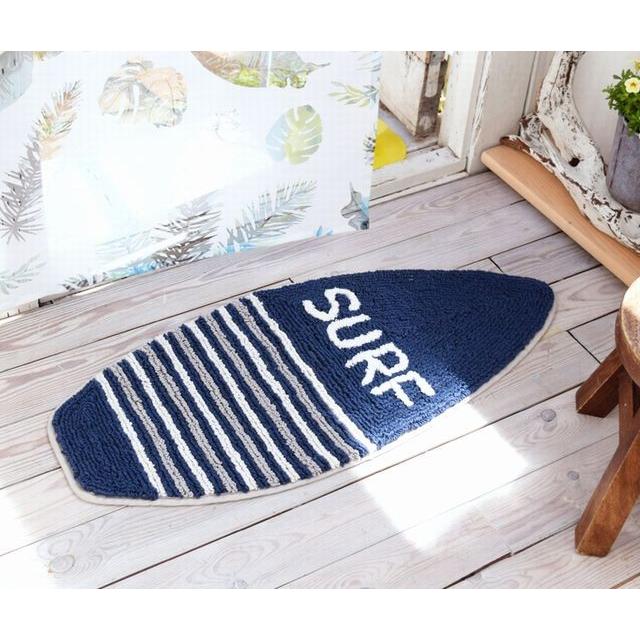 ハワイアン雑貨 ハワイアン 雑貨 インテリア ハワイアン マリン サーフボード型 マルチマットsサイズ サーフボーダー 玄関マット バスマット インテリアマット 873 112 ハワイアン雑貨 Holoholo 通販 Yahoo ショッピング