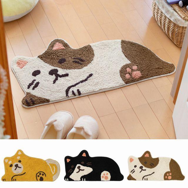 ハワイアン マット 動物 インテリアマット おかえりアニマル 玄関マット ぶちねこ かわいい バスマット インテリア ハワイアン雑貨 873 172 ハワイアン雑貨 Holoholo 通販 Yahoo ショッピング