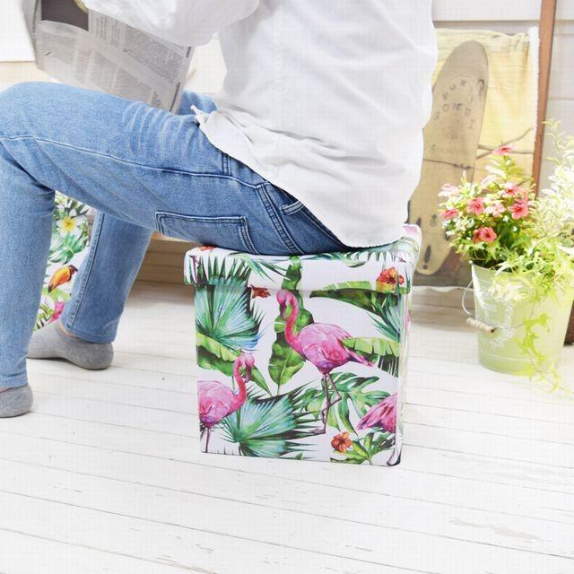 ハワイアン雑貨 収納ボックス スツール 収納box フラミンゴ ハワイアン雑貨 ハワイアン 雑貨 かわいい ハワイ お土産 ハワイアン インテリア 860 101 ハワイアン雑貨 Holoholo 通販 Yahoo ショッピング