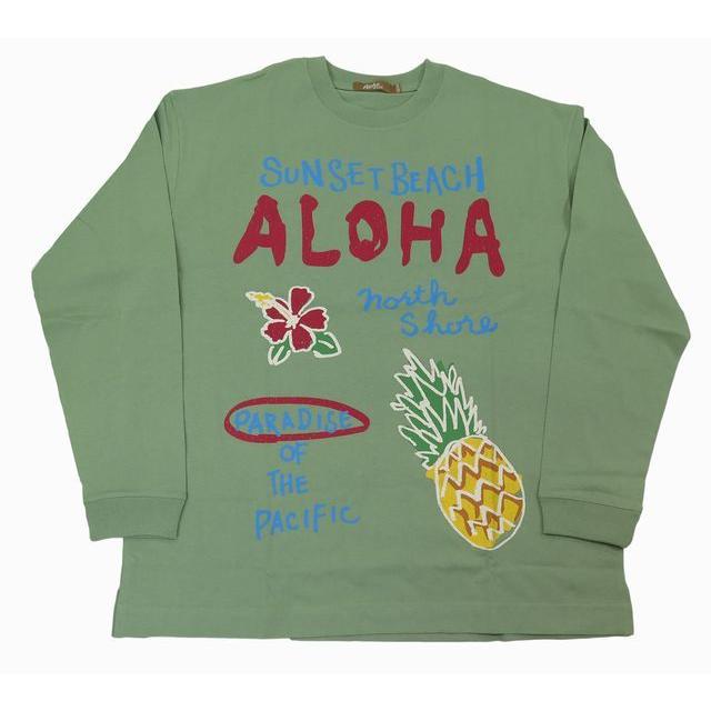 長袖 Tシャツ ビッグtシャツ メンズ アロハメイド サーフブランド メンズ グリーン ハワイアン雑貨 ハワイアン 雑貨 アメカジ 211ma1lt023 211ma1lt023grn ハワイアン雑貨 Holoholo 通販 Yahoo ショッピング