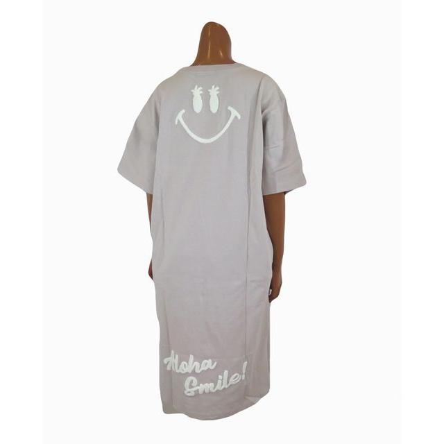 レディース 半袖 Tシャツ Hulalani フララニ スマイル ニコちゃん スマイリーアロハ 刺繍 ワンピース レディース ベージュ ハワイアン雑貨 サーフブランド 212hu2op004beg ハワイアン雑貨 Holoholo 通販 Yahoo ショッピング