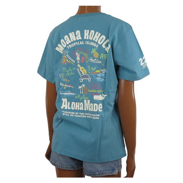 Tシャツ 半袖 レディース ハワイアン アロハメイド レディース サックス ハワイアン雑貨 フララニ サーフブランド 雑貨 メール便対応可 212ma2st129sax 212ma2st129sax ハワイアン雑貨 Holoholo 通販 Yahoo ショッピング