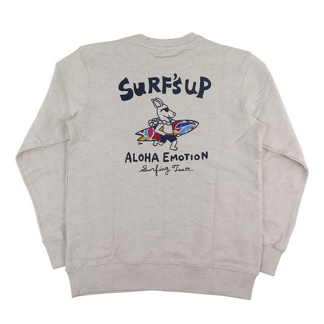 メンズ 最大91 オフ 長袖 トレーナー ハワイアン雑貨 サーフズアップ サーフブランド 214su1tr043 雑貨 ハワイアン アイボリー