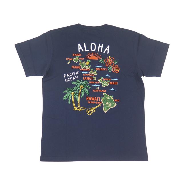 半袖 メンズ Tシャツ フララニ ハワイ Hulalani Hawaii 刺しゅう