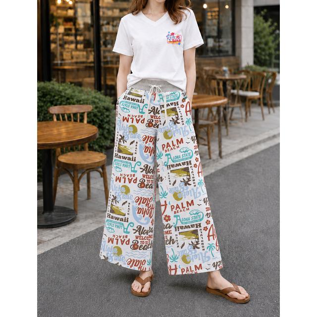 ロングパンツ レディース ハワイアン 2026 新作 春夏 Hulalani Hawaii