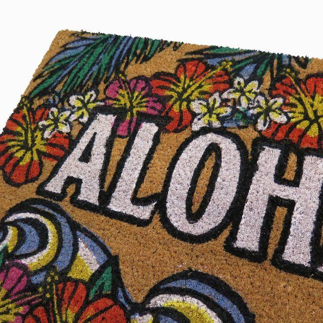 ハワイアン 屋外 玄関マット ホヌ ハイビスカス 亀 屋外コイヤーマット 超特価激安