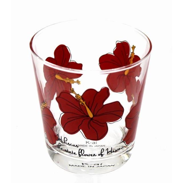 ハワイアン雑貨/インテリア/ハワイアン 雑貨 ハイビスカス柄 グラス