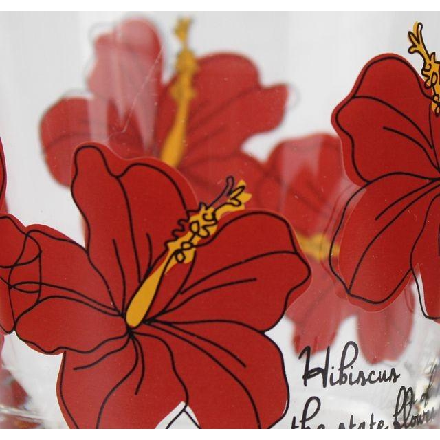 ハワイアン雑貨/インテリア/ハワイアン 雑貨 ハイビスカス柄 グラス