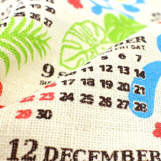 送料無料 ハワイアン雑貨 ハワイアン 2024年 ジュート カレンダー (ホヌランド) ハワイアン 雑貨 カレンダー2024 壁掛け おしゃれ 壁掛けカレンダー｜holoholo｜05