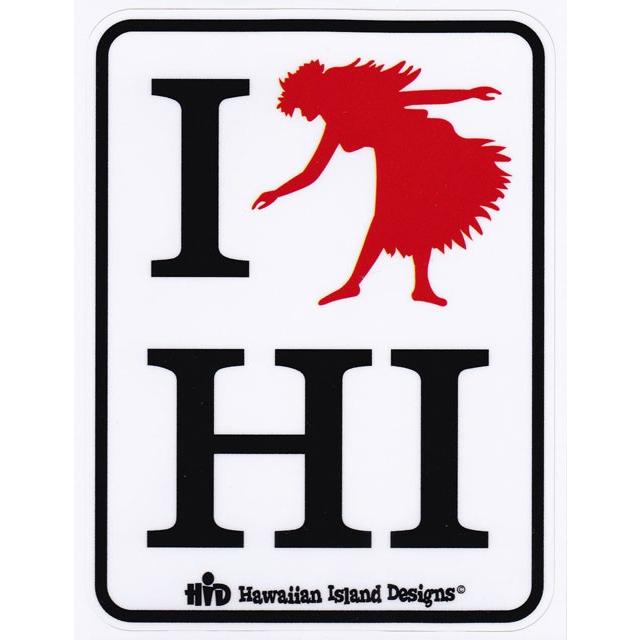 ハワイアン雑貨 インテリア ハワイアン 雑貨 HID アイランドデザイン ステッカー(フラガール) HIS-020 メール便対応可 ハワイアン雑貨