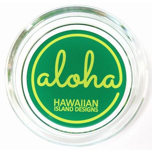 ハワイ 土産 お土産 ハワイアン インテリア ハワイアン雑貨 ハワイアンOld-Fashioned 小物入れ灰皿 マルチトレイ HOA-011 Aaloha(グリーン) HID｜holoholo｜02