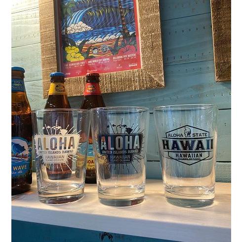 ジュース ハワイアン雑貨 グラス ビールグラス インテリア ALOHA STATE