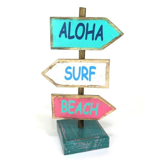ハワイアン雑貨 インテリア ハワイアン☆ミニ☆ガイドスタンド(ALOHA・SURF・BEACH) ハワイ お土産 ハワイアン 雑貨 インテリア｜holoholo