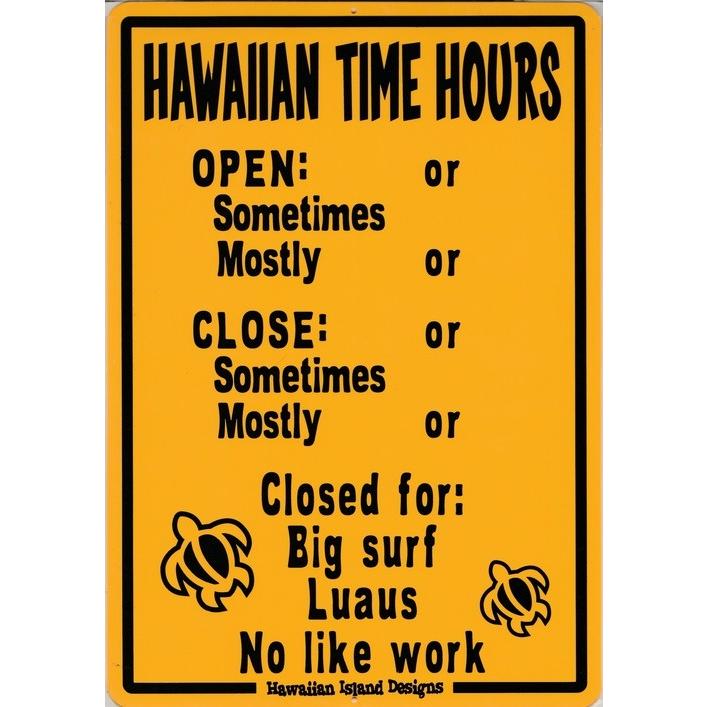ハワイアン雑貨 インテリア ハワイ 雑貨 ハワイアン インテリア サインボード(HAWAIIAN TIME HOURS イエロー) ハワイ 土産 お土産 おみやげ signboad12