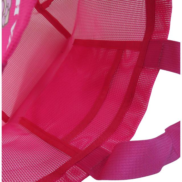 日焼けキティ　メッシュ　トートバッグ　レトロ　サンリオ　ハローキティ　ピンク サンリオ 日焼け キティ メッシュバッグ ピンク Sanrio