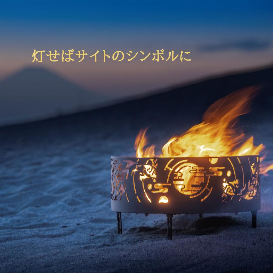 ホーリーグランド　焚き火台　荒御魂 焚き火台 荒魂/あらみたま 和柄の焚き火台 φ450 板厚3.2mm 高さ265mm
