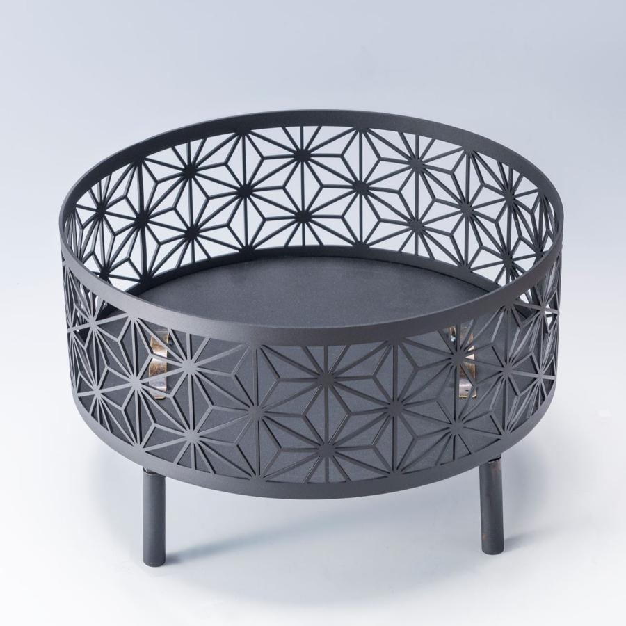 焚き火台 奇魂/くしみたま 和柄の焚き火台 φ450 板厚3.2mm 高さ265mm