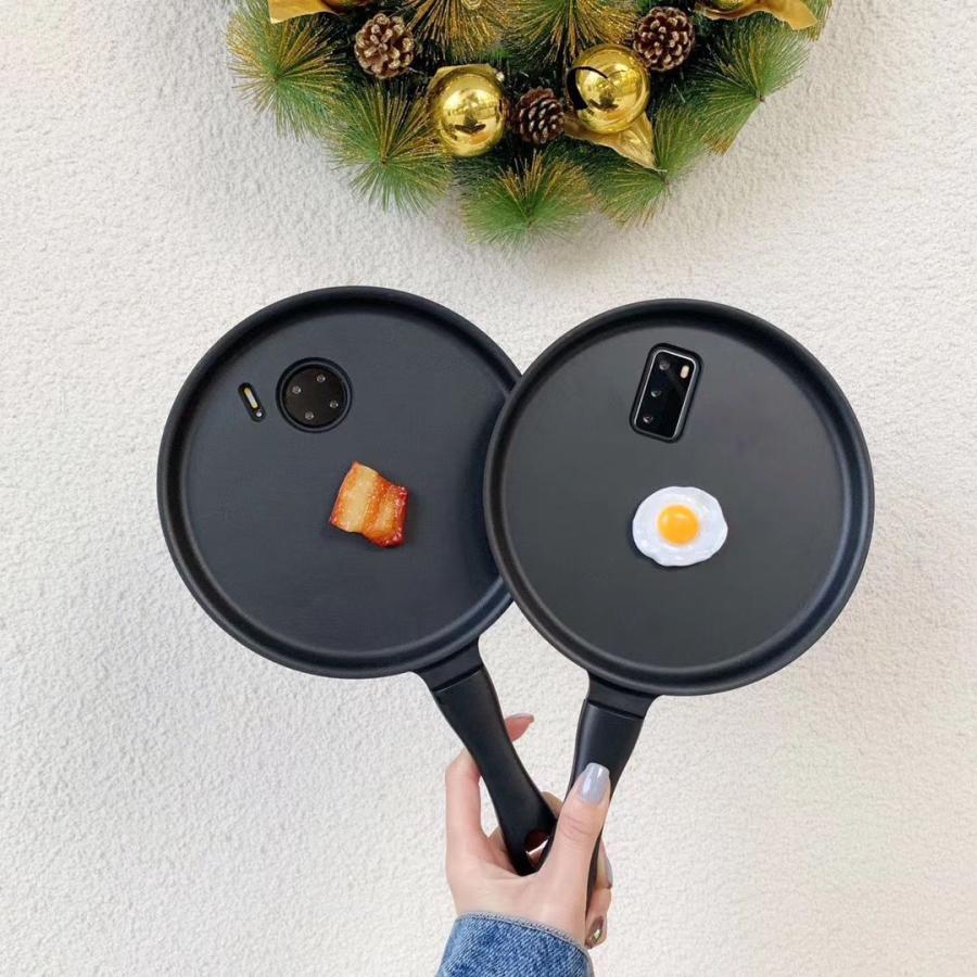 Iphoneケース カバー 個性的 フライパン ベーコン 目玉焼き 電話ケース 保護 M Homari 通販 Yahoo ショッピング