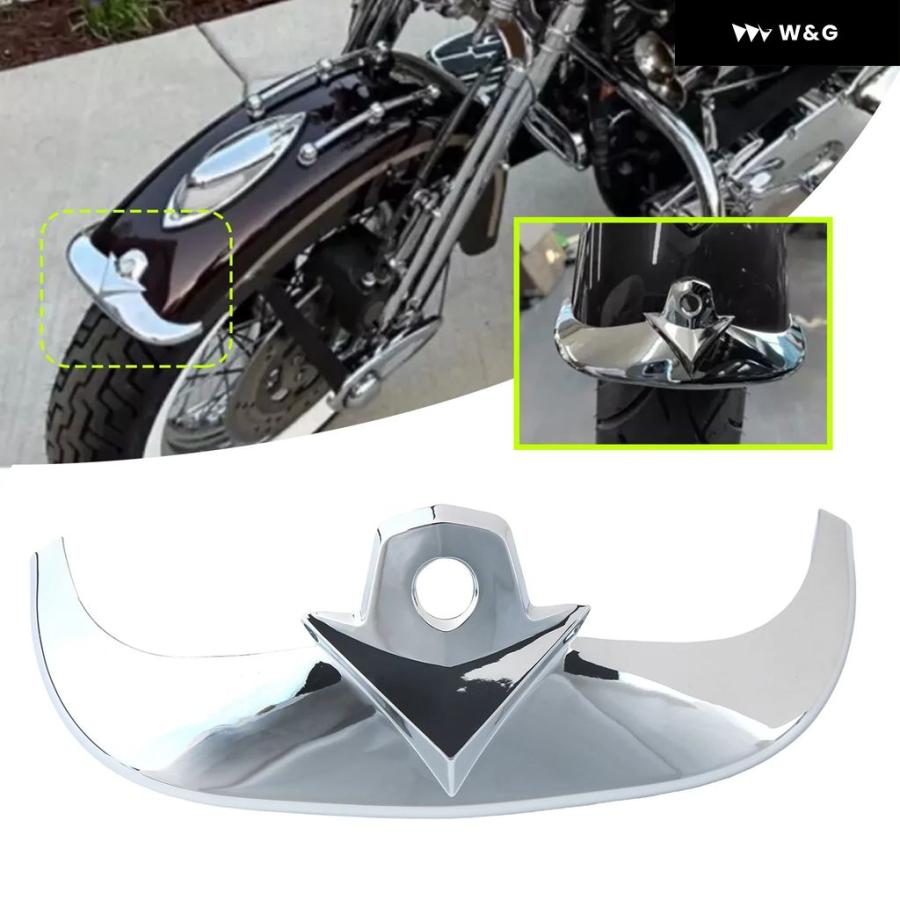 クロームフロントフェンダーチップ トリム ハーレー ソフテイル