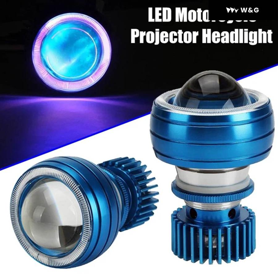 並行輸入品1個LEDエンジェルデビルアイオートバイ バイク ヘッドライト