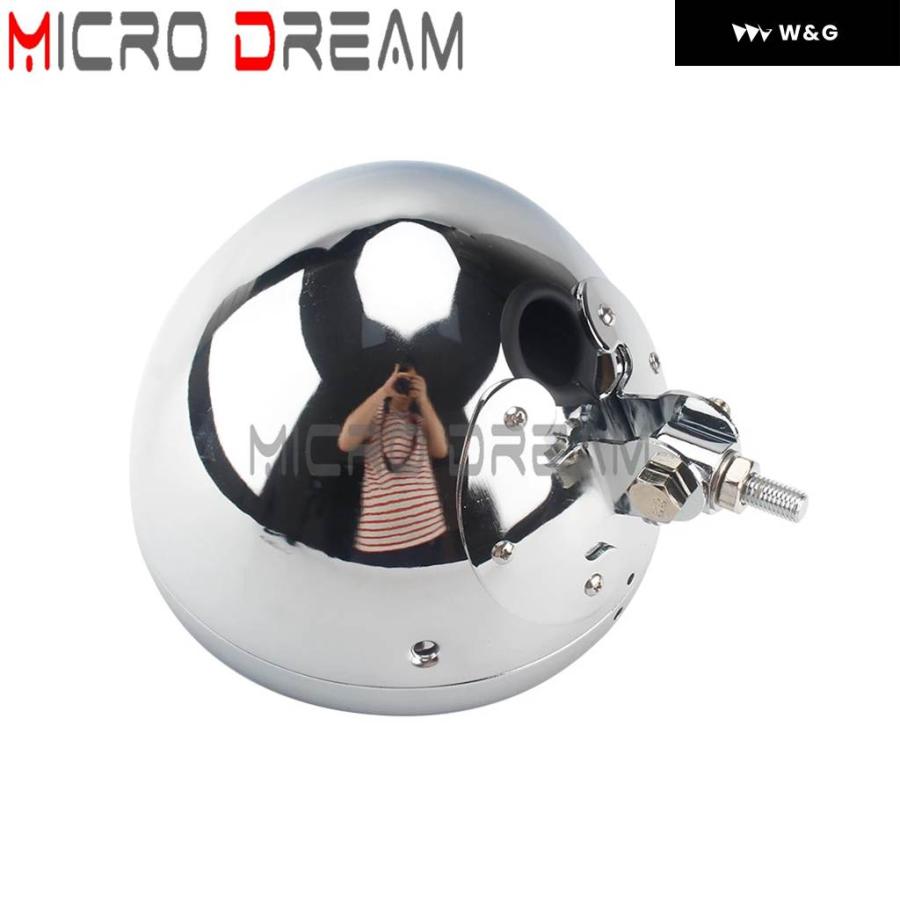 並行輸入品7インチ LED ヘッドライトハウジングシェル オートバイ バイク フロントヘッドランプ ボトムマウントヘッドランプライトバルブバケット ハーの画像