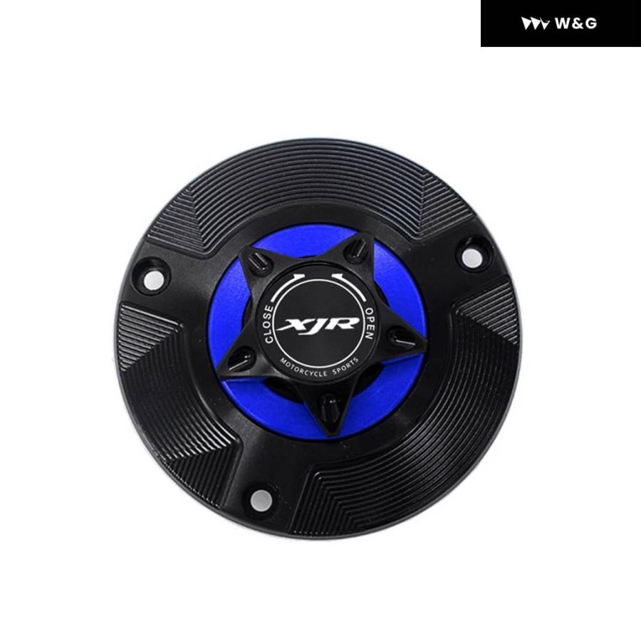 並行輸入品ヤマハ XJR1200 1994-1997 XJR1300 1998-2010 CNCアルミキーレスオートバイ バイク アクセサリー燃料ガスタンクキャップカバーの画像