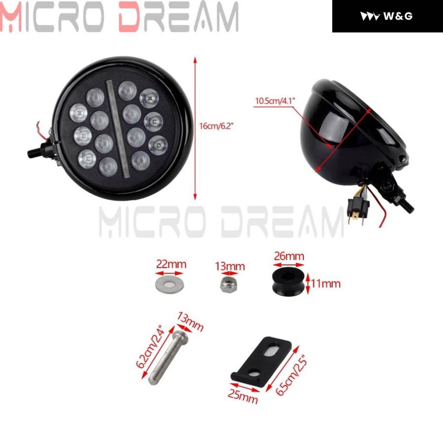並行輸入品5.75インチ LED ヘッドライト ヘッドランプ ハーレー ソフテイル ストリートボブ FXBB FXBBS ローライダー FXLR スタンダード FXST 2018-2022_4