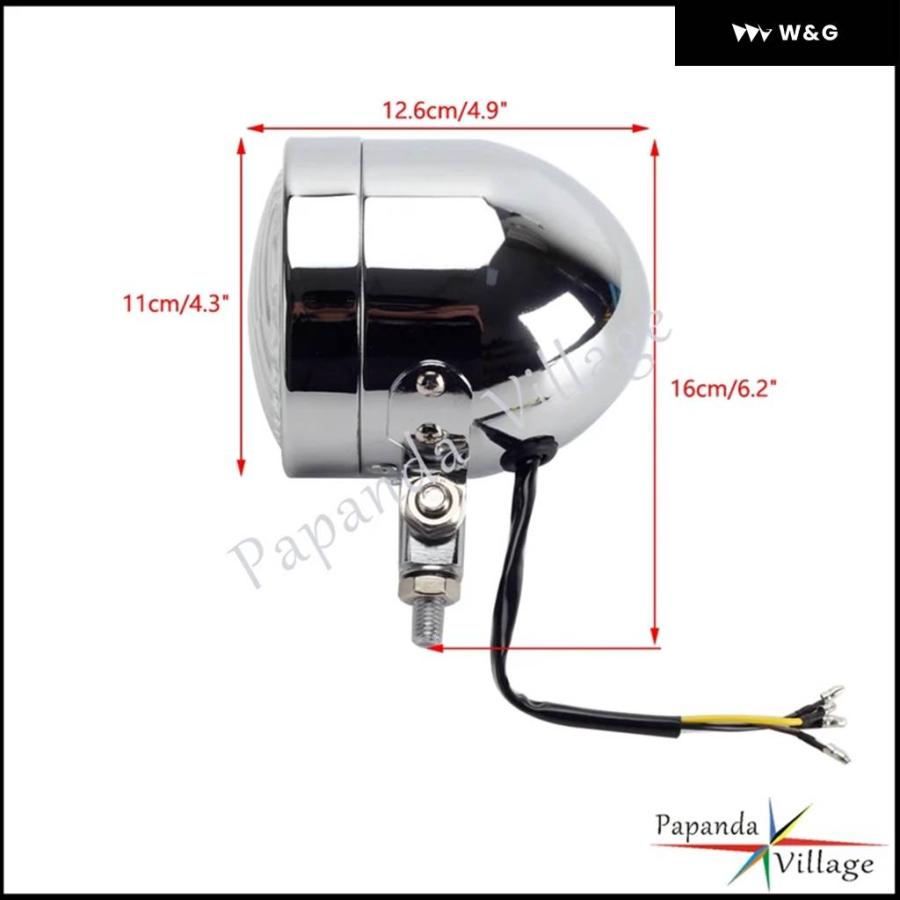 並行輸入品EMARK オートバイ バイク クローム レトロ 12V ヘッドライト ダートオートバイ バイク ヘッドランプ カフェレーサー チョッパー DR RM 250 CBの画像