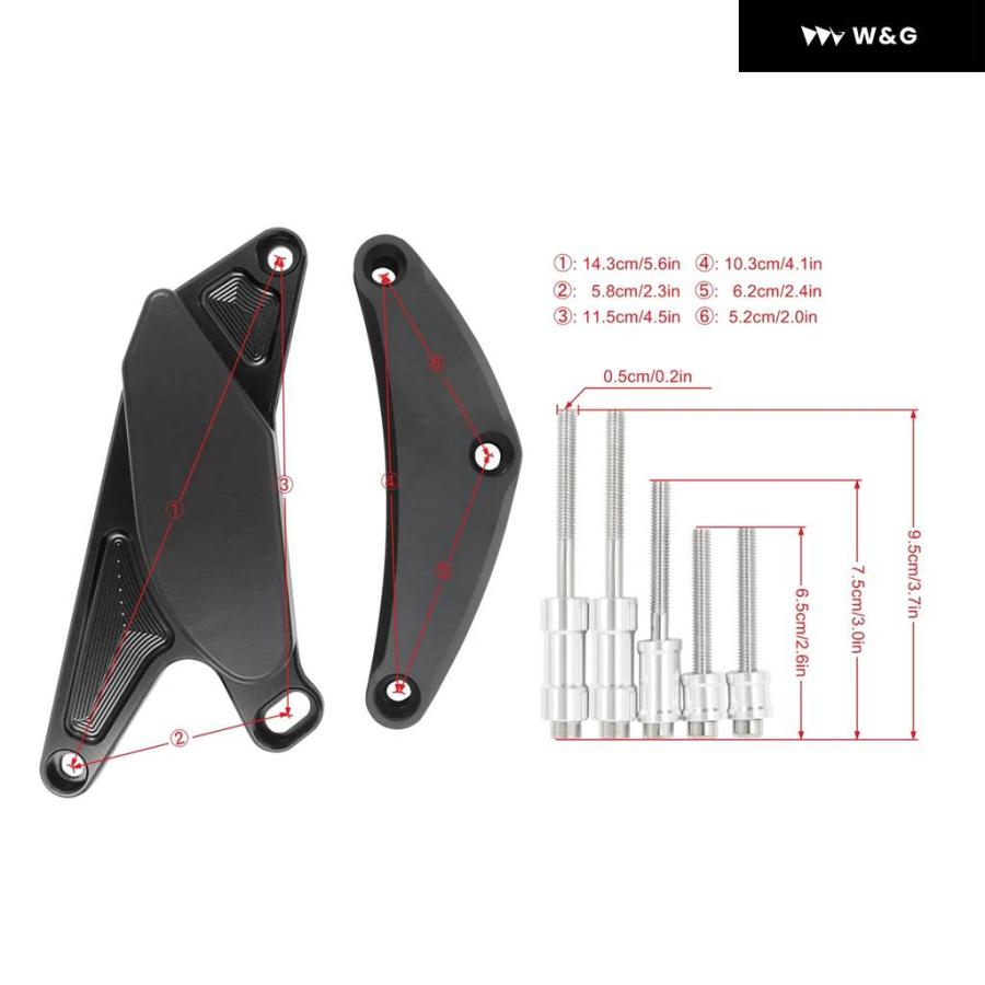 並行輸入品GSXR600 GSXR750 K6 K7 K8 エンジンステーターケースプロテクターモータークラッシュパッドフレームスライダー SUZUKI GSXR GSX-R 600 750の画像
