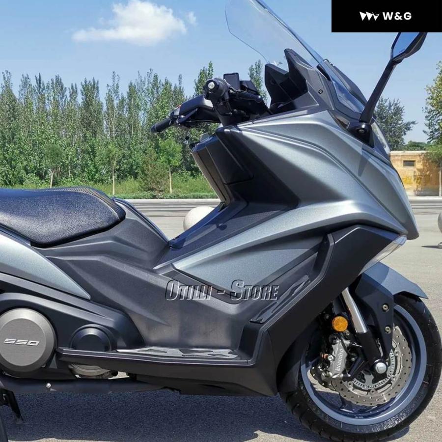 並行輸入品オートバイ バイク ブラックフットペダル フットレスト 2018-22 フットペグ ペダルキット フットボードステップ KYMCO AK550 AK550の画像