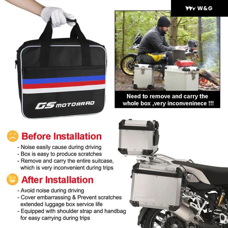 ブランド登録なし - 並行輸入品BMW R1200GS R1250GS LC ADV F850GS F750GS F800GS 2014-2025 自動二輪車 バイクラゲッジインナーバッグ パニエトップケース