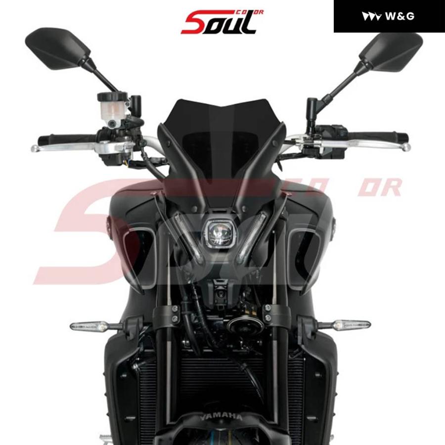 並行輸入品オートバイ バイク スポーツウィンドシールドバイザーブラックウィンドスクリーンヤマハ MT-09 2021-23 MT09 SP 21 22 23 FZ09 FZ-09 MT09 SPの画像