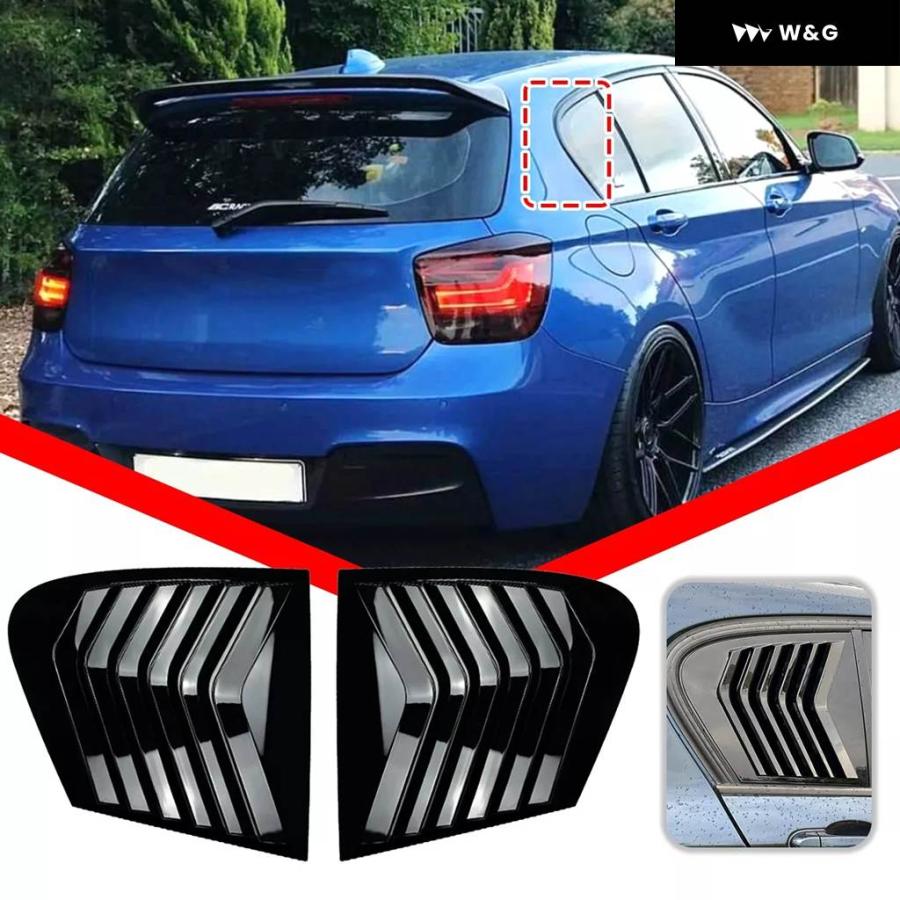 並行輸入品BMW F20 ハッチバック 118I 120I 2011-2019 リアウィンドウ トライアングルルーバー エアスポイラー カーサイドウィンドウ ルーバーカバーの画像