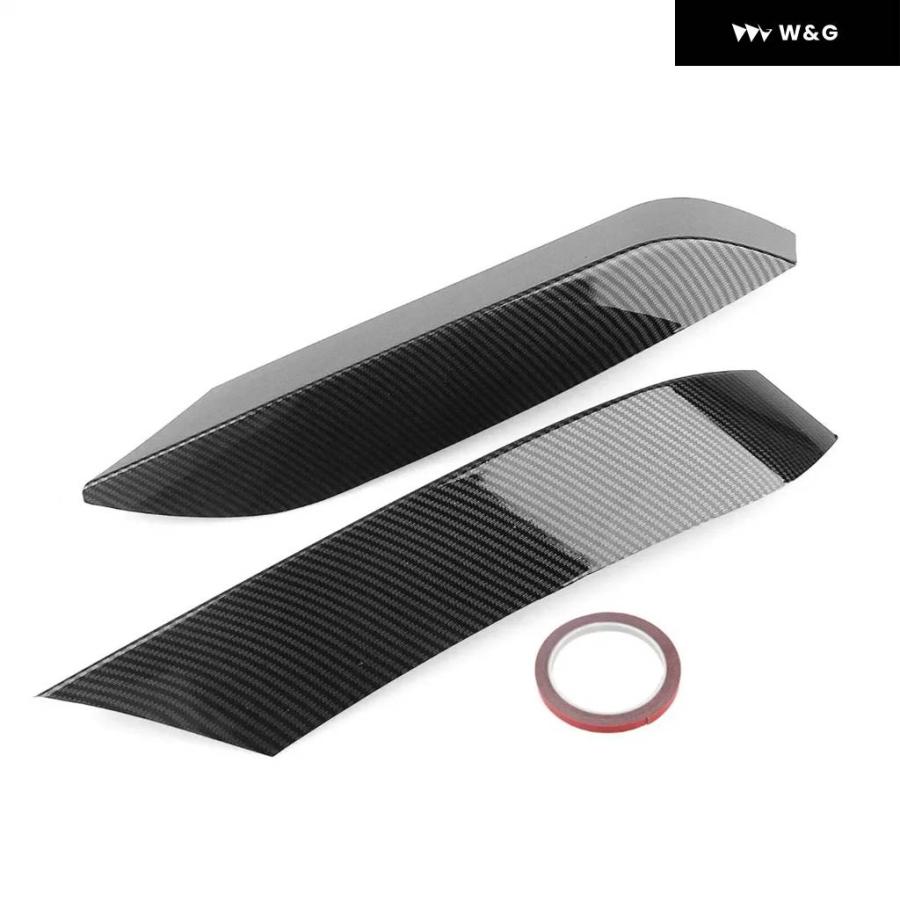 並行輸入品フロントバンパーエアベントスプリッタートリム 2個 BMW F80 M3 F82 F83 M4 2014-2019 吸気フレーム アッパーサイドスポイラーカバーの画像