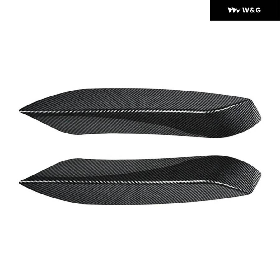 並行輸入品フロントバンパーエアベントスプリッタートリム 2個 BMW F80 M3 F82 F83 M4 2014-2019 吸気フレーム アッパーサイドスポイラーカバーの画像