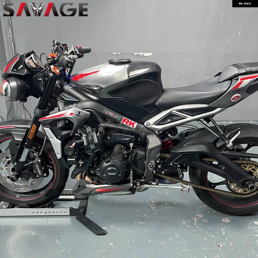 並行輸入品ブラインド スポットミラー ストリートトリプル 765 RS 765R 765S 2017-2024 補助バックミラー 広角調整可能 小型ミラーの画像